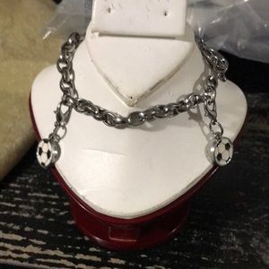 Soccer charm bracelet